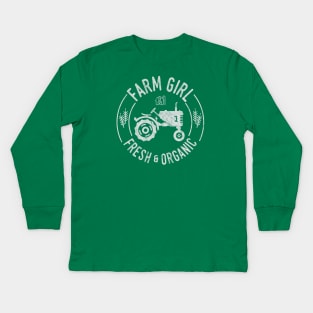 Farm Girl Kids Long Sleeve T-Shirt